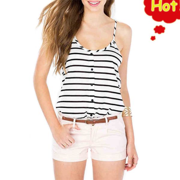 simple black and white pinstripe print decorative button u collar suspender vest cotton casual knitted tank camis slim g3p7
simple black and white pinstripe print decorative button u collar suspender vest cotton casual knitted tank camis slim g3p7