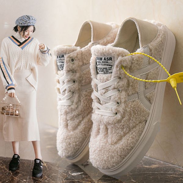 women 2019 new autumn and winter casual shoes with fur velvet warm teddy curly bean shoes girls cotton, Black
women 2019 new autumn and winter casual shoes with fur velvet warm teddy curly bean shoes girls cotton, Black