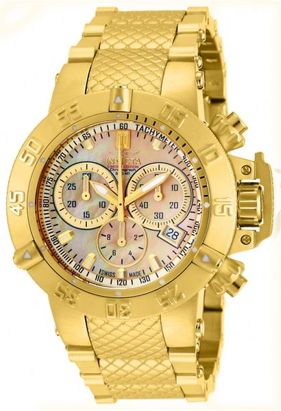 invicta watch jt lady mother of pearl oyster model 14597 - swiss quartz 5040.d 42mm stainless steel golden wristwatch, Slivery;brown
invicta watch jt lady mother of pearl oyster model 14597 - swiss quartz 5040.d 42mm stainless steel golden wristwatch, Slivery;brown