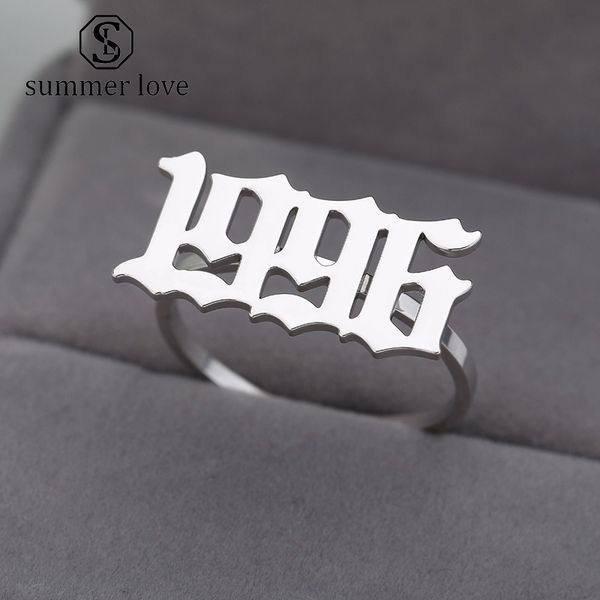 unique design stainless steel rings for women personalized custom 1985-1997 birth year initial finger rings fashion jewelry gift, Silver
unique design stainless steel rings for women personalized custom 1985-1997 birth year initial finger rings fashion jewelry gift, Silver