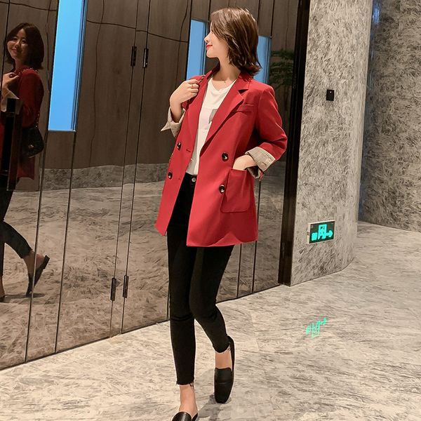 new solid color korean version of the small suit jacket womens casual loose-fit temperament small fragrant wind spring models suit, White;black
new solid color korean version of the small suit jacket womens casual loose-fit temperament small fragrant wind spring models suit, White;black