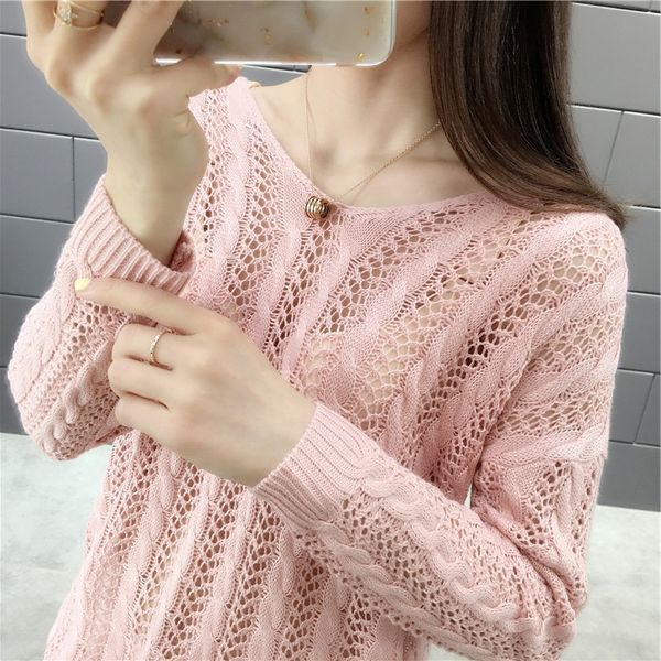casual hollow out knitted sweater pull femme women v neck long sleeve streetwear pullovers jumpers sweaters chompas mujer, White;black
casual hollow out knitted sweater pull femme women v neck long sleeve streetwear pullovers jumpers sweaters chompas mujer, White;black