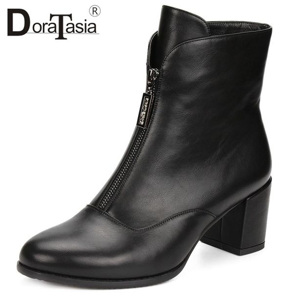 doratasia new arrivals 2019 large size 36-43 thick heels ankle boots woman shoes dropship shoes woman boots female, Black
doratasia new arrivals 2019 large size 36-43 thick heels ankle boots woman shoes dropship shoes woman boots female, Black