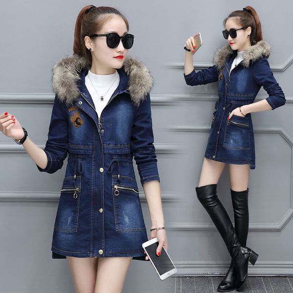 2019 warm winter denim jackets padded women autumn winter hooded coat jeans denim jackets basic ladies windbreaker female large, Black
2019 warm winter denim jackets padded women autumn winter hooded coat jeans denim jackets basic ladies windbreaker female large, Black