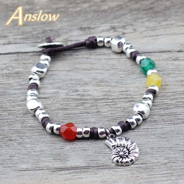 anslow 2020 wholesale fashion handmade jewelry gift color leather bracelet for women men conch charms christmas gift low0787lb, Golden;silver
anslow 2020 wholesale fashion handmade jewelry gift color leather bracelet for women men conch charms christmas gift low0787lb, Golden;silver