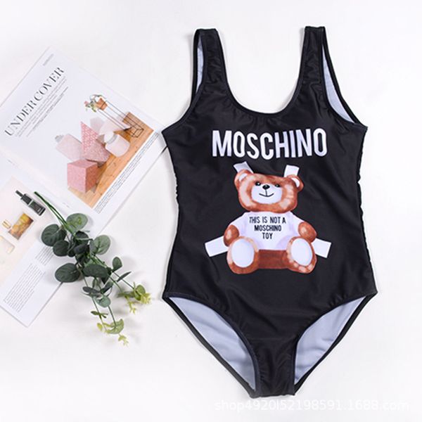 new arrive womens print bear moschinos swimsuit swimwear ms bathing monokini push up padded bikini swimming suit, White;black
new arrive womens print bear moschinos swimsuit swimwear ms bathing monokini push up padded bikini swimming suit, White;black