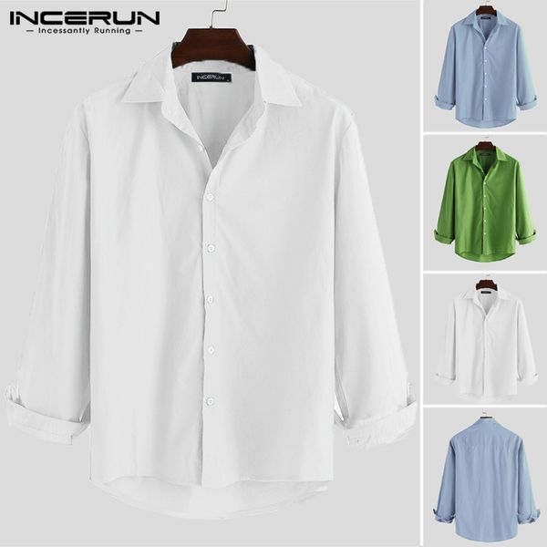 incerun casual new fashion cotton long sleeve 2019 lapel solid color shirt loose literary men shirt business high quality, White;black
incerun casual new fashion cotton long sleeve 2019 lapel solid color shirt loose literary men shirt business high quality, White;black