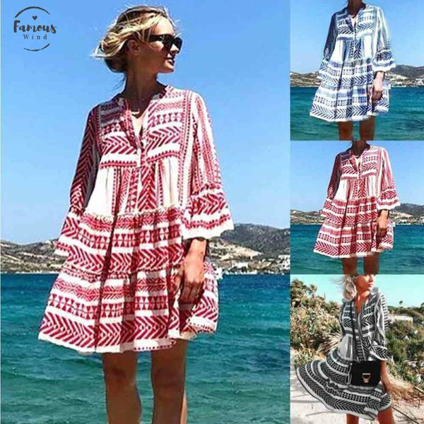2020 new womens fashion boho geometric print v neck ruffle long sleeve stitching sweet mini dress holiday beach sundress, Black;gray
2020 new womens fashion boho geometric print v neck ruffle long sleeve stitching sweet mini dress holiday beach sundress, Black;gray