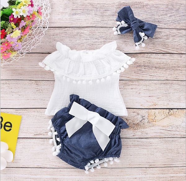 2019 ins childrens clothing european style kids new sleeveless cotton 3 pieces set pretty bow baby summer set, White
2019 ins childrens clothing european style kids new sleeveless cotton 3 pieces set pretty bow baby summer set, White