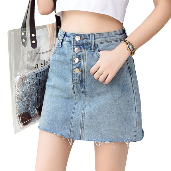 summer loose skirt ladies korea retro high waist women jeans skirts single button a-line denim skirt, Black
summer loose skirt ladies korea retro high waist women jeans skirts single button a-line denim skirt, Black