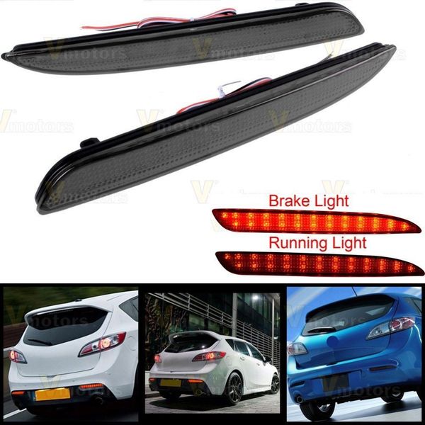 2pcs smoke lens 12v led rear bumper reflector tail brake light running turning fog slamp for 3 axela sport speed
2pcs smoke lens 12v led rear bumper reflector tail brake light running turning fog slamp for 3 axela sport speed