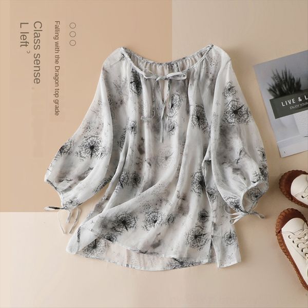 9625 pure linen ramie women's printing ethnic style literary national pullover pullover seven-part sleeve small shirt female, White
9625 pure linen ramie women's printing ethnic style literary national pullover pullover seven-part sleeve small shirt female, White