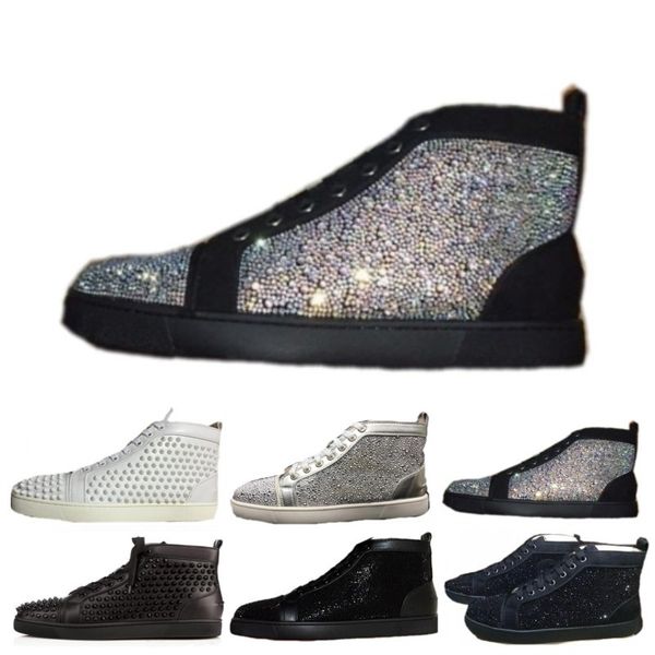 studded spikes casual flats red bottom luxury shoes mens womens party designer sneakers lovers genuine leather shoes, Black
studded spikes casual flats red bottom luxury shoes mens womens party designer sneakers lovers genuine leather shoes, Black