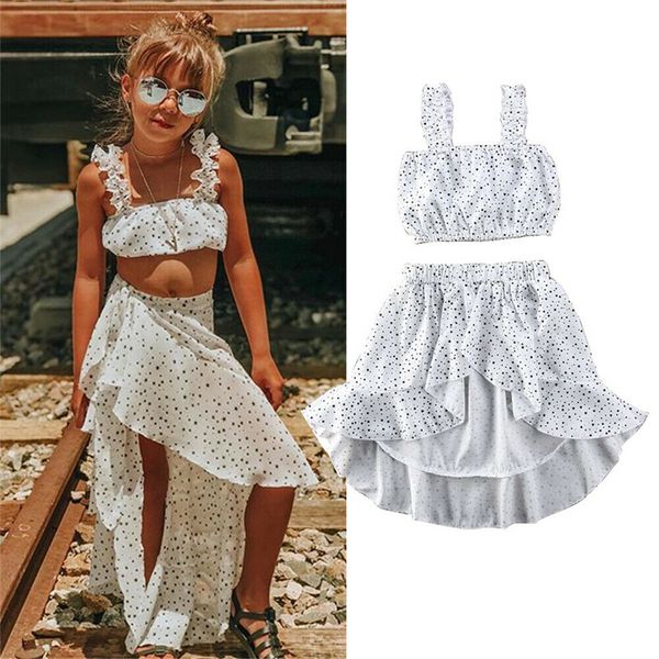 2020 summer fashion toddler kid baby girl clothes polka dot sleeveless crop t-shirt ruffle skirt white outfit set
2020 summer fashion toddler kid baby girl clothes polka dot sleeveless crop t-shirt ruffle skirt white outfit set