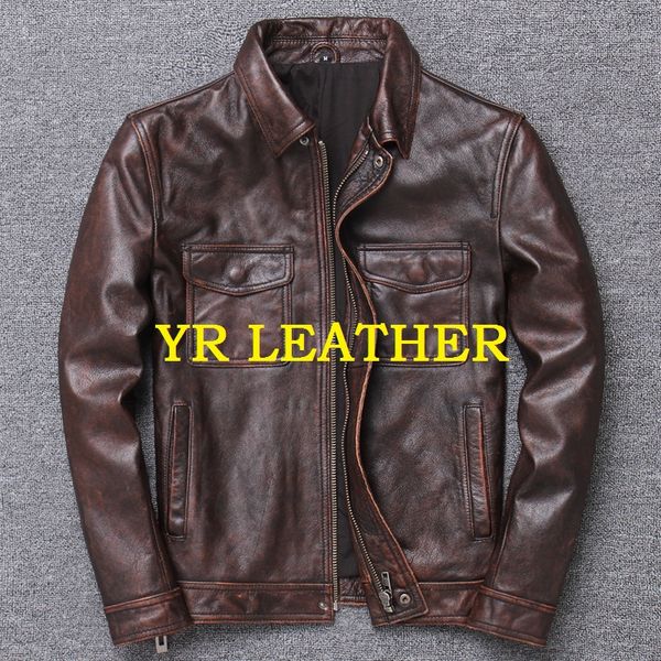 yrwholesales.brand new casual style jacket.mens vintage cowhide coat.classic slim genuine leather clothes, Black
yrwholesales.brand new casual style jacket.mens vintage cowhide coat.classic slim genuine leather clothes, Black