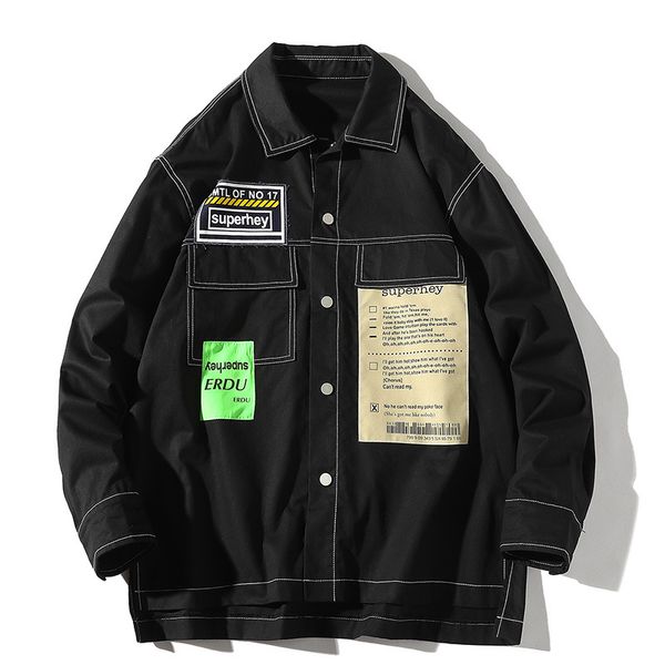 men's wear | alphabet printed single-breasted men's jacket new autumn fashion collar pure collar blouse 2019, Black;brown
men's wear | alphabet printed single-breasted men's jacket new autumn fashion collar pure collar blouse 2019, Black;brown