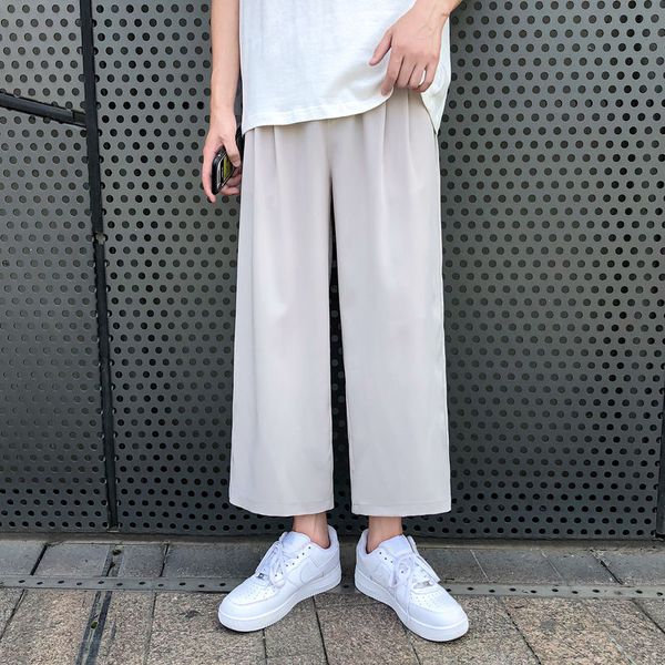 men's pants korean casual fashion solid color straight men streetwear wild loose breathable summer thin mens m-2xl, Black
men's pants korean casual fashion solid color straight men streetwear wild loose breathable summer thin mens m-2xl, Black