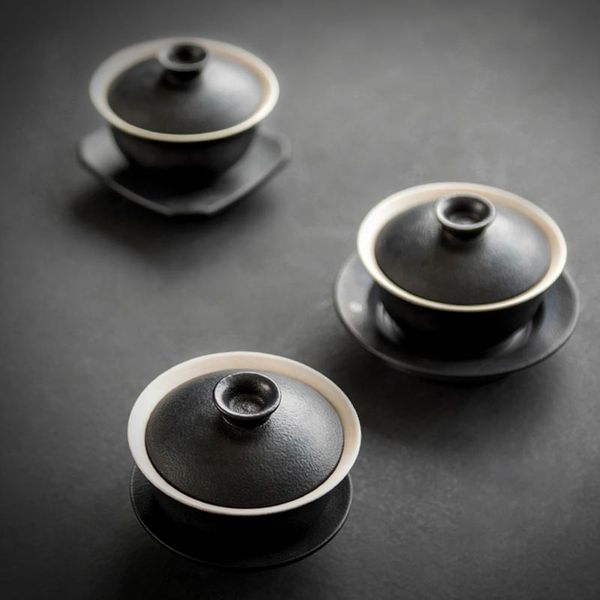 135ml japanese vintage black zen coarse pottery gaiwan china ceramic tea bowls kung fu tea set tureen tea ceremony accessories
135ml japanese vintage black zen coarse pottery gaiwan china ceramic tea bowls kung fu tea set tureen tea ceremony accessories