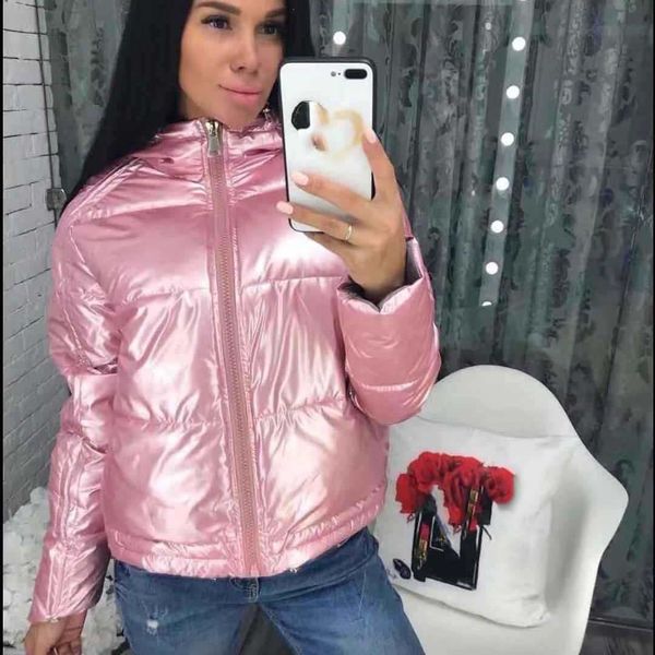 streetwear cotton padded coat jackets women outerwear casual zipper metal color hooded short parkas, Black
streetwear cotton padded coat jackets women outerwear casual zipper metal color hooded short parkas, Black