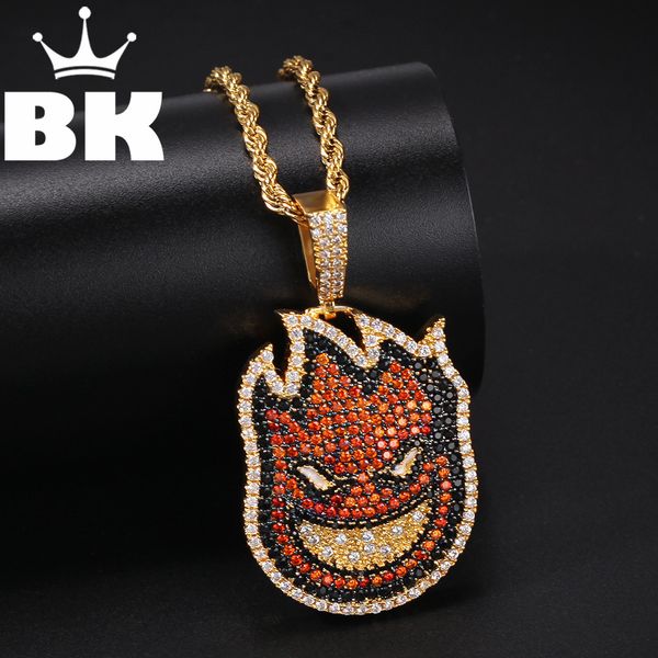 the bling king custom cartoon small fire people necklace hiphop full iced out cubic zirconia gold sliver cz stone, Silver
the bling king custom cartoon small fire people necklace hiphop full iced out cubic zirconia gold sliver cz stone, Silver