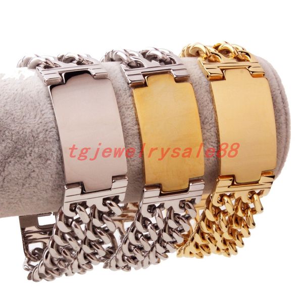 23mm wide silver gold color stainless steel curb cuban link chain bracelet men's wristband jewelry polishing smooth id bangle, Golden;silver
23mm wide silver gold color stainless steel curb cuban link chain bracelet men's wristband jewelry polishing smooth id bangle, Golden;silver