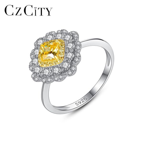 czcity 925 sterling silver flower yellow gemstone engagement finger rings women girls wedding party micro cz fine jewelry sr0332, Golden;silver
czcity 925 sterling silver flower yellow gemstone engagement finger rings women girls wedding party micro cz fine jewelry sr0332, Golden;silver