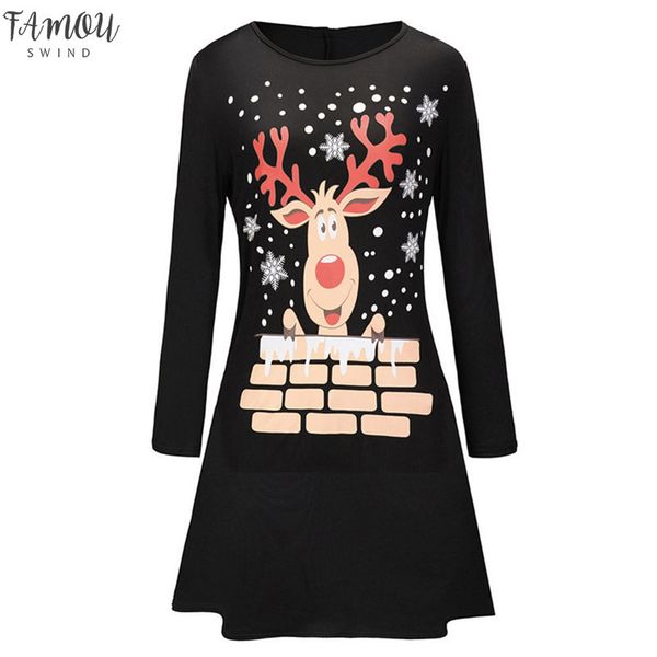 women winter christmas dress 2020 new christmas elk print long sleeve o-neck dress festive casual christmas new year mini dress, Black;gray
women winter christmas dress 2020 new christmas elk print long sleeve o-neck dress festive casual christmas new year mini dress, Black;gray