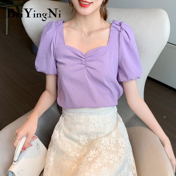 beiyingni square collar puff sleeve shirts women solid color vintage casual chiffon blouses female korean ladies blusa, White
beiyingni square collar puff sleeve shirts women solid color vintage casual chiffon blouses female korean ladies blusa, White