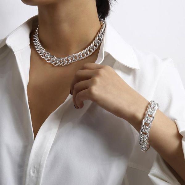 punk cuban choker necklace collar statement hip hop aluminum gold color thick chain necklace for women for men jewelry gift, Golden;silver
punk cuban choker necklace collar statement hip hop aluminum gold color thick chain necklace for women for men jewelry gift, Golden;silver