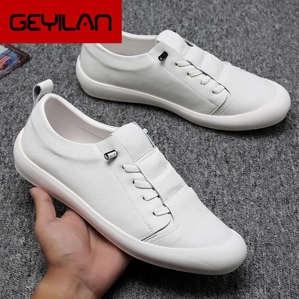 men sneakers new genuine leather shoes casual male footwear fashion brand white shoes mens cow leather white sneakers, Black
men sneakers new genuine leather shoes casual male footwear fashion brand white shoes mens cow leather white sneakers, Black