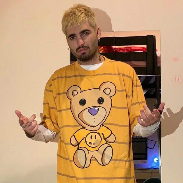 20SS Hip Hop Men's Luxury TShirt Summer Tees Brand Bear Pattern Tops Smile Face Brand T-shirt Street Singer Trendy Clothes 2020 New
20SS Hip Hop Men's Luxury TShirt Summer Tees Brand Bear Pattern Tops Smile Face Brand T-shirt Street Singer Trendy Clothes 2020 New