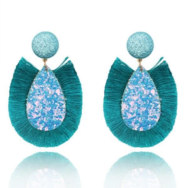 colorful statement tassel earrings handmade eardrop bohemian hanging fringe dangle earrings for women girls fashion accessories, Silver
colorful statement tassel earrings handmade eardrop bohemian hanging fringe dangle earrings for women girls fashion accessories, Silver