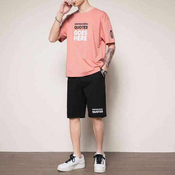 2020 summer new t-shirt sets casual print tshirt + shorts 2pc homme loose fashion half sleeves male trend breathable clothing, Gray
2020 summer new t-shirt sets casual print tshirt + shorts 2pc homme loose fashion half sleeves male trend breathable clothing, Gray