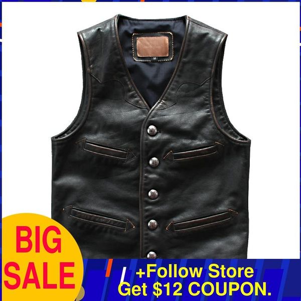 men's vests 2021 vintage black men american style slim fit leather vest plus size 6xl genuine cowhide spring short biker's, Black;white
men's vests 2021 vintage black men american style slim fit leather vest plus size 6xl genuine cowhide spring short biker's, Black;white