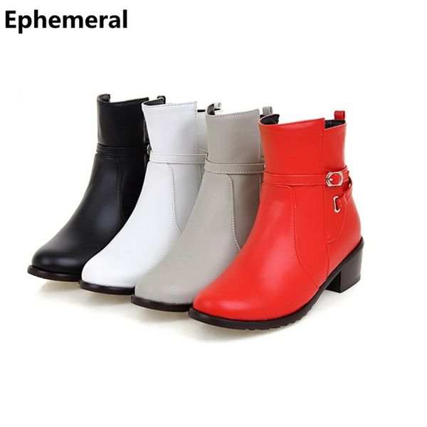ladies zippers shoes buckle round toe square heel boots med heels shearing botas zapatos mujer black grey red plus size 43 50 3
ladies zippers shoes buckle round toe square heel boots med heels shearing botas zapatos mujer black grey red plus size 43 50 3