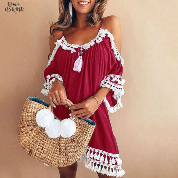 2xl plus size womens bohemian beach dresses off shoulder strap tassel stitching lace dress sweet irregular summer dress g6, Black;gray
2xl plus size womens bohemian beach dresses off shoulder strap tassel stitching lace dress sweet irregular summer dress g6, Black;gray