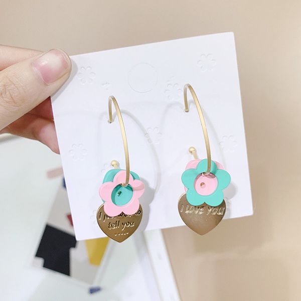 korea earings sweet flowers letter i love you heart big hoop earrings for women earings fashion jewelry brincos ce447, Golden
korea earings sweet flowers letter i love you heart big hoop earrings for women earings fashion jewelry brincos ce447, Golden