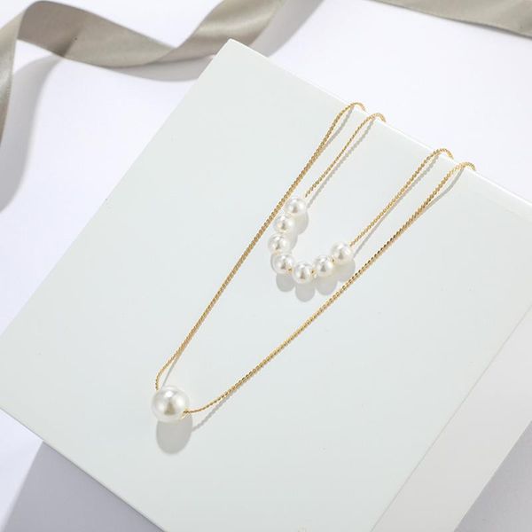 elegant simulated-pearl chokers alentines day gift fashion simple knotted chain size pearl double layer alloy necklace jewelry, Silver
elegant simulated-pearl chokers alentines day gift fashion simple knotted chain size pearl double layer alloy necklace jewelry, Silver