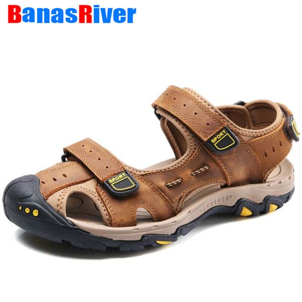 new outdoor flats fashion summer leisure beach men shoes leather sandals the big yards footwear size 38-48, Black
new outdoor flats fashion summer leisure beach men shoes leather sandals the big yards footwear size 38-48, Black