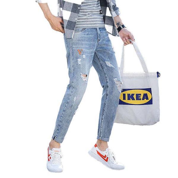 jean men's summer casual straight long pants male fashion trend ripped pant homme blue ankle-length pants hip hop streetwear hot
jean men's summer casual straight long pants male fashion trend ripped pant homme blue ankle-length pants hip hop streetwear hot