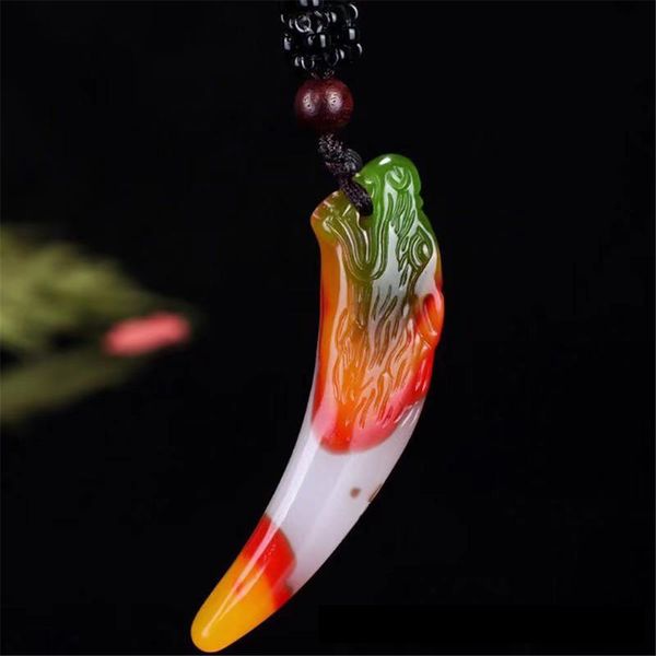 New Design Fashion Xinjiang Gobi Colorful Jade Wolf Tooth Pendant Men Women Jade Pendant Necklace Keep Safe Jewelry Dropship
New Design Fashion Xinjiang Gobi Colorful Jade Wolf Tooth Pendant Men Women Jade Pendant Necklace Keep Safe Jewelry Dropship