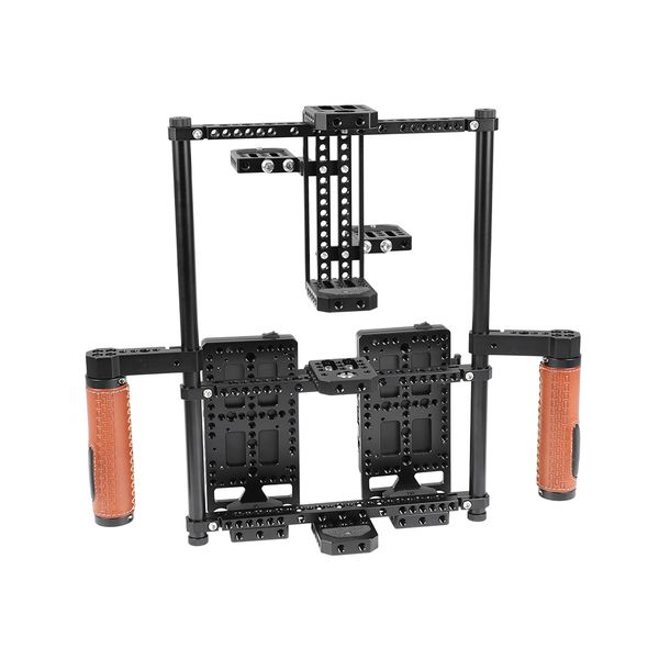 camvate 2-in-1 director's monitor cage rig with double power supply splitters & leather-covered hand grips (for 5" & 7" monit
camvate 2-in-1 director's monitor cage rig with double power supply splitters & leather-covered hand grips (for 5" & 7" monit