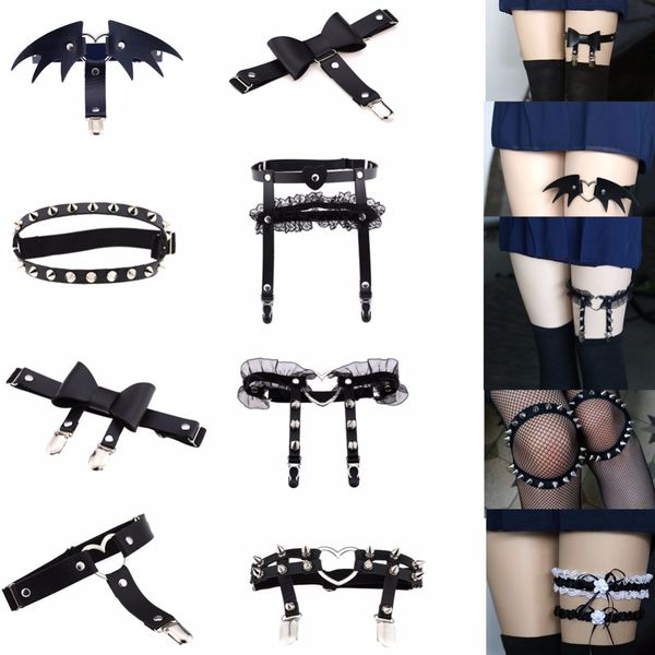 qiamni gothic harajuku rock pub punk garter belt rivets leg ring thigh harness black leather suspenders women body jewelry, Slivery;golden
qiamni gothic harajuku rock pub punk garter belt rivets leg ring thigh harness black leather suspenders women body jewelry, Slivery;golden