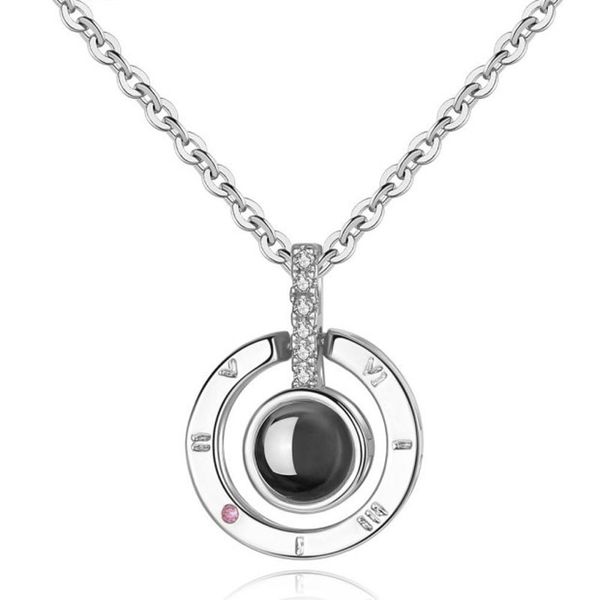 women memory necklaces female 100 languages i love you roman numerals crystal pendant jewelry ing, Silver
women memory necklaces female 100 languages i love you roman numerals crystal pendant jewelry ing, Silver