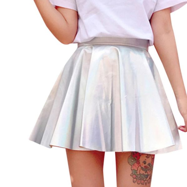 women's girls skirts casual harajuku solid holographic pleated skirts high waist mini short faldas jupe femmle 2020, Black
women's girls skirts casual harajuku solid holographic pleated skirts high waist mini short faldas jupe femmle 2020, Black
