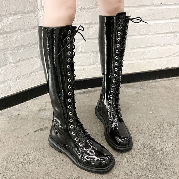 cross-tied winter boots women knee high long boots punk style motorcycle biker waterproof woman shoes zapatos de mujer, Black
cross-tied winter boots women knee high long boots punk style motorcycle biker waterproof woman shoes zapatos de mujer, Black