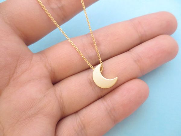 30 cute little half moon necklace simple crescent eclipse necklace small silvery moon star sky universe planet jewelry, Silver 
30 cute little half moon necklace simple crescent eclipse necklace small silvery moon star sky universe planet jewelry, Silver