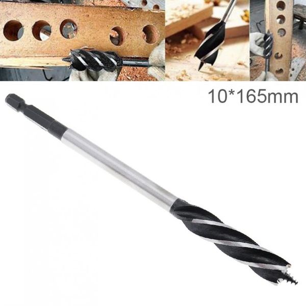 1pc10 x 165mm four-slot woodworking drill bit hole drilling tool with center drill head and hex shank for woodworking opening
1pc10 x 165mm four-slot woodworking drill bit hole drilling tool with center drill head and hex shank for woodworking opening