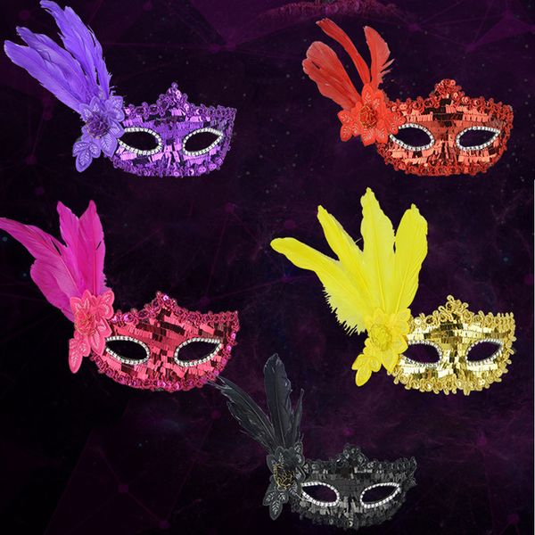 1pc feather sequins elegant eye face mask masquerade ball carnival fancy party halloween party mask h5
1pc feather sequins elegant eye face mask masquerade ball carnival fancy party halloween party mask h5