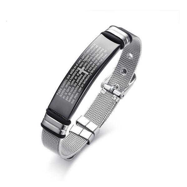 stainless steel cross bible charm bracelet wristband for men adjustable watch bands bracelet christian jewelry, Golden;silver
stainless steel cross bible charm bracelet wristband for men adjustable watch bands bracelet christian jewelry, Golden;silver